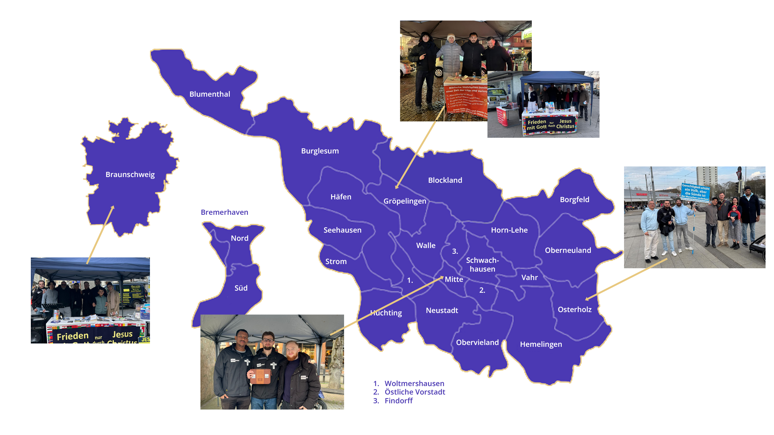 Karte mit unseren Missionsorten